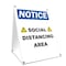 Signmission OSHA Safety Notice, Peel And Stick Wall Graphic, 10" X 7", Caution Social Distancing Area OS-NS-RD-710-25597 - alternate 1